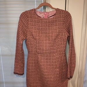 Pink tweed dress